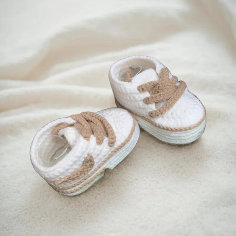 Handmade Crocheted Infant Shoes-JD1 - Image 6