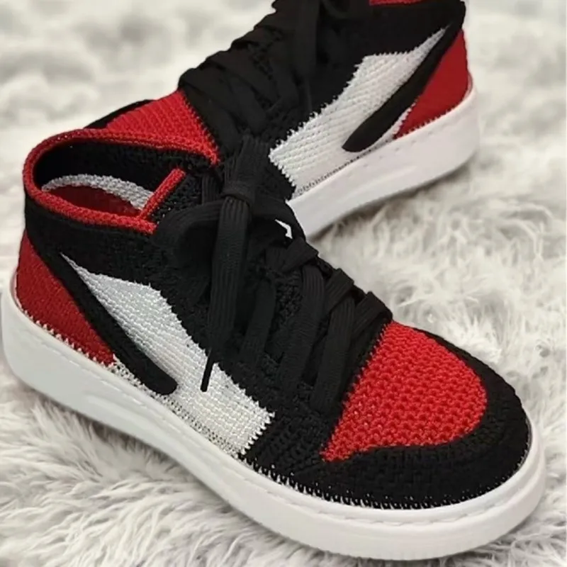 Crochet Sneakers Slippers Adult- Custom JD1 Retro High Tops | Knitted Plush Booties - Image 9