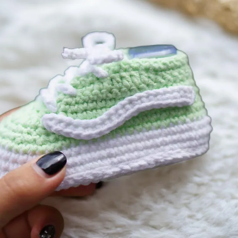 Crochet Sneakers Baby Booties Vans Style– Handmade Baby Shower Gift for Boy or Girl First Birthday - Image 5