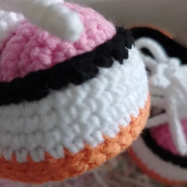 Crochet Baby Sneaker Slippers Booties -Pink